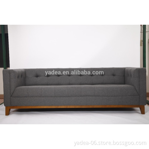 Atwood sofa modern grey cashmere button tufted sofa set